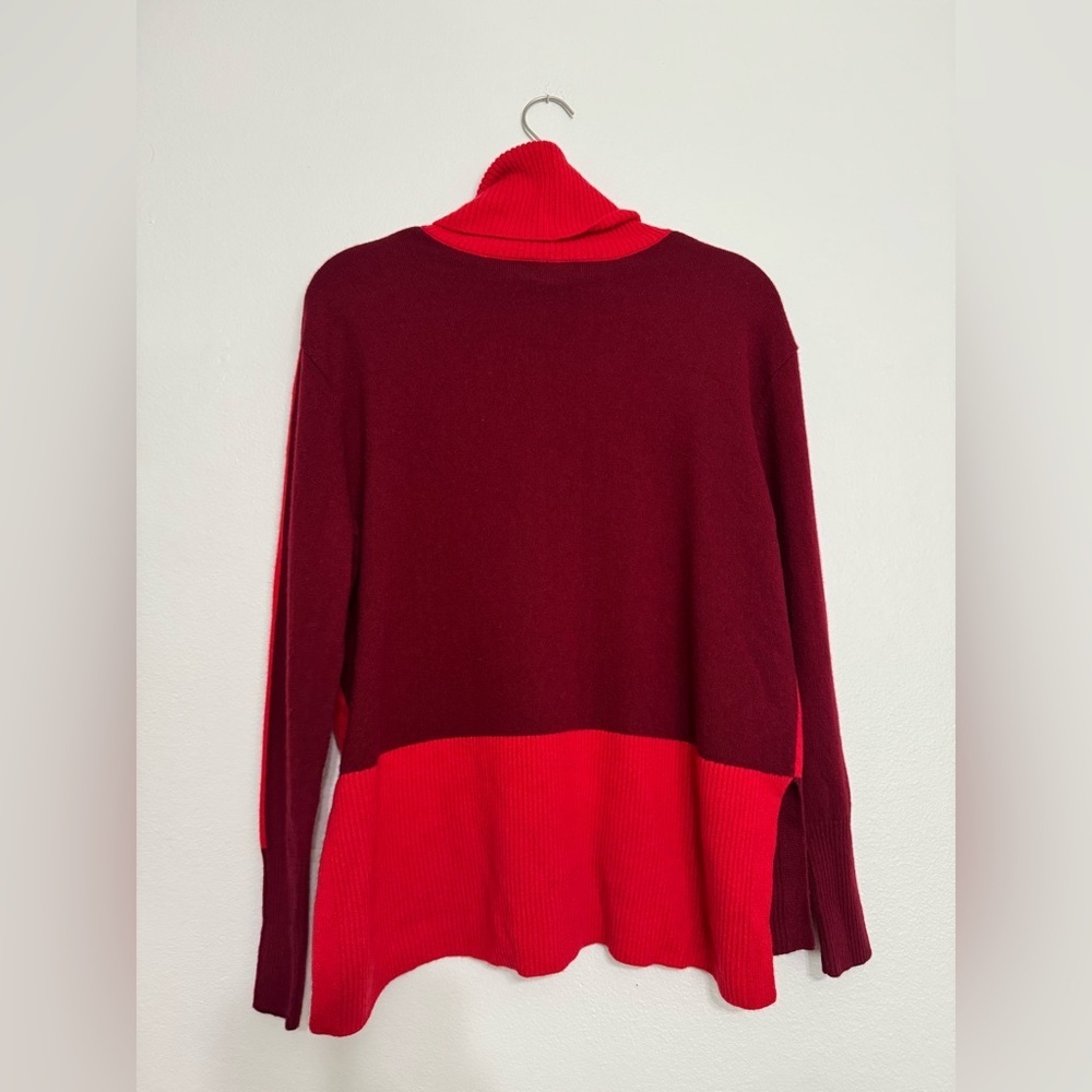 Summersalt The Coziest Cashmere Blend Turtleneck in Pinot & Lava - Picture 7 of 7